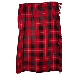 Vintage Red Plaid Skirt